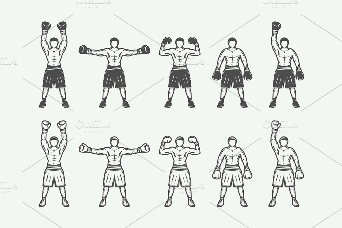Vintage Boxing Bundle, a Branding & Logo Template by AkimD (Photo 7 of 8)