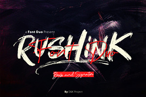 Rushink Font Duo Brush & Signature