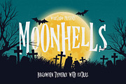 Moonhells Typeface + Extras, a Font by wubstudio (Thumbnail 1 of 6)