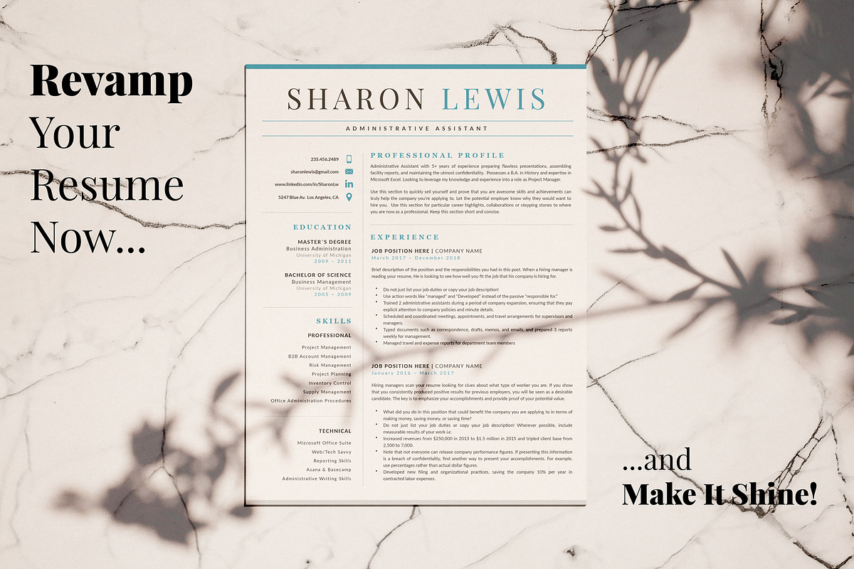 Professional Resume Format Example, a Resume Template by HIRED Design Studio (Photo 18 of 18)