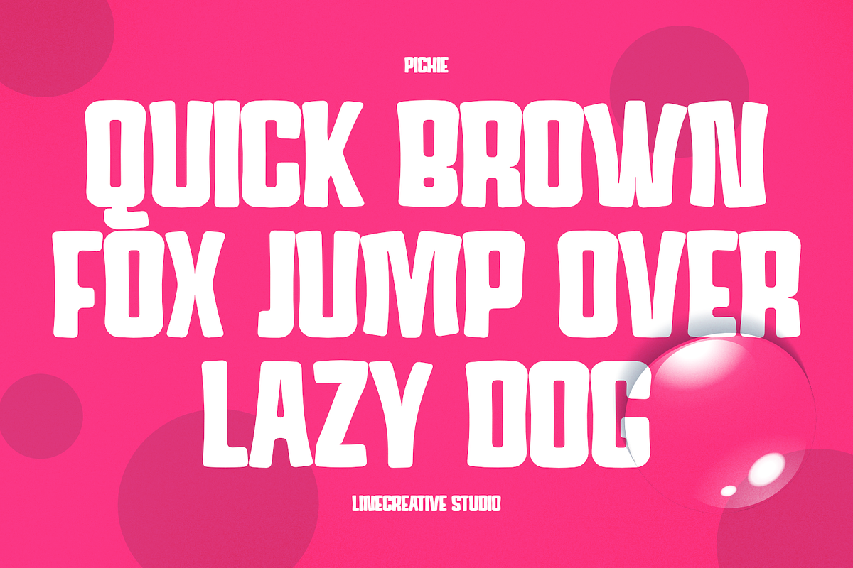 Pichie Cute Display Font, a Sans Serif Font by Linecreative (Photo 3 of 8)