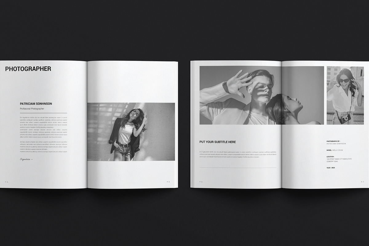 Photography Portfolio Template, a Brochure Template by E-Type (Photo 3 of 8)