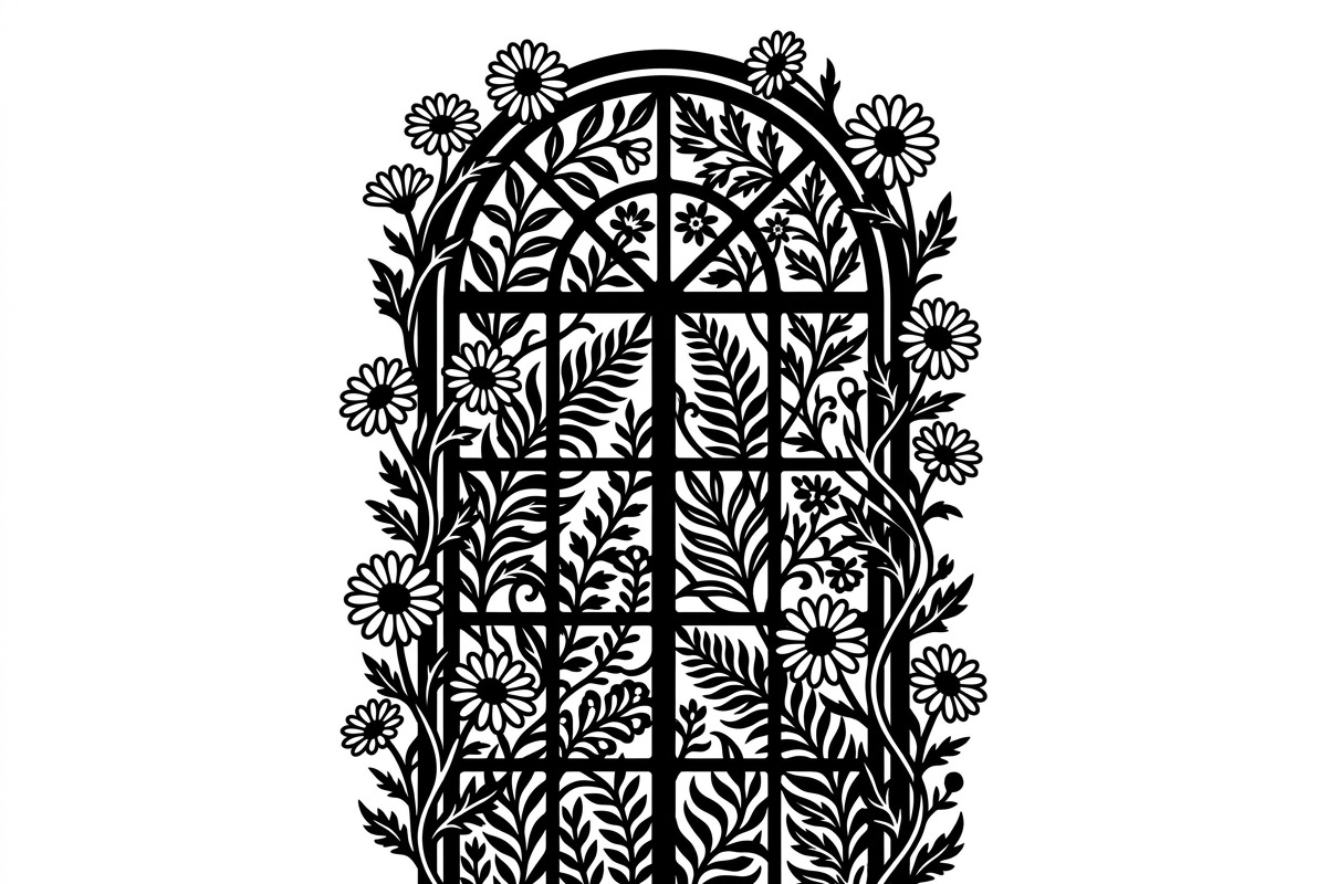 50 Floral French Window Ornament, a Decorative Illustration by Amazin_art (Photo 5 of 24)