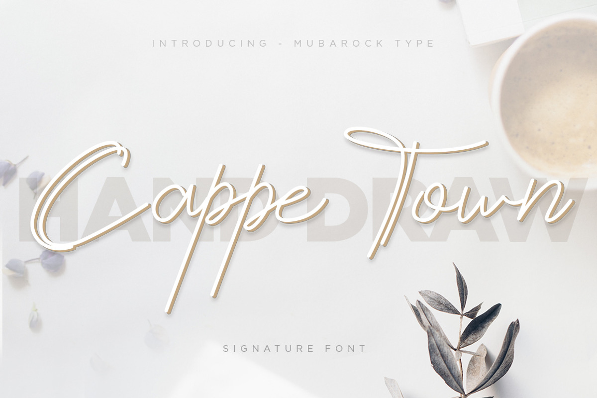 Cappetown -  Signature Font, a Script Font by Pixslides (Photo 1 of 8)