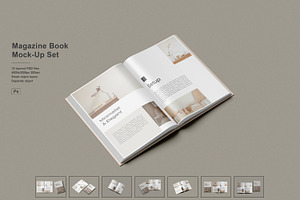 Magazine Book Mackup Set, a Magazine Template by Pexelcorner