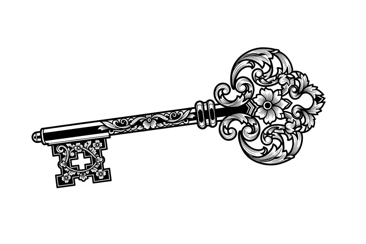 Ornamental Vintage Key SVG Bundle, an Illustration by Gaye Art (Photo 28 of 31)