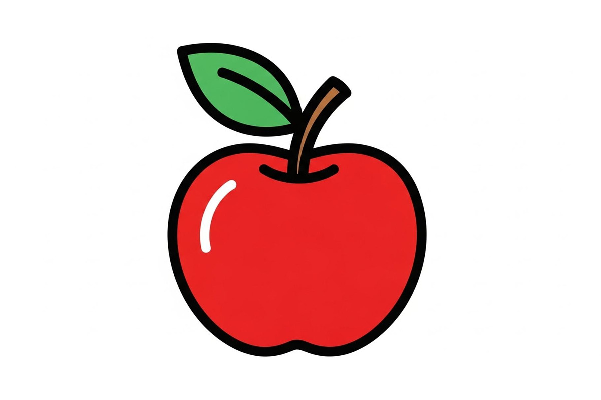 Apple Fruit Vector Icon Bundle, an Illustration by musafir_fashion (Photo 36 of 49)