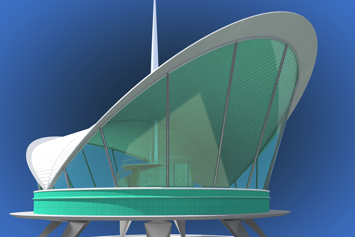 Futuristic Architecture Skyscraper #, an Architecture 3D Model by Daniel Mikulik (Photo 14 of 14)