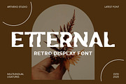 Etternal Display Retro Font, a Sans Serif Font by Artiveko (Thumbnail 1 of 8)