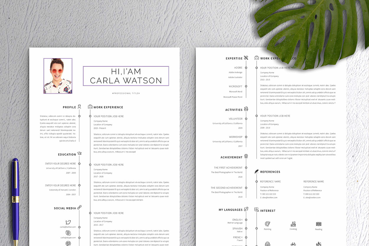 Resume Template / CV, a Resume Template by Peunayah (Photo 2 of 7)