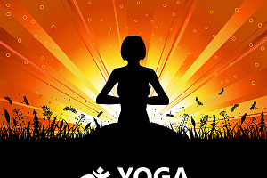 Silhouettes Girl In Yoga Pose