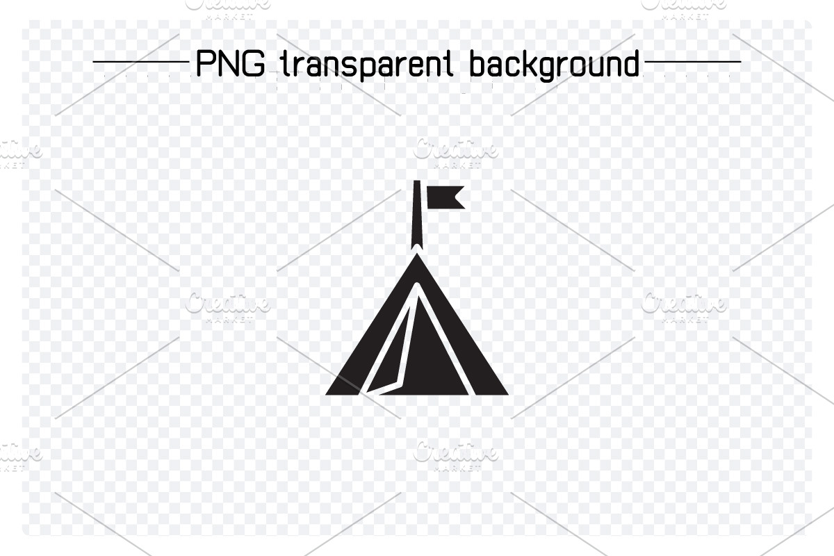 Camping Tent Teepee Tent Icons Set, a Solid Icon by Designfour (Photo 3 of 7)