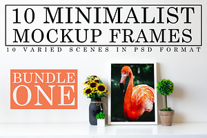 10 Minimalist White Mockup Frames