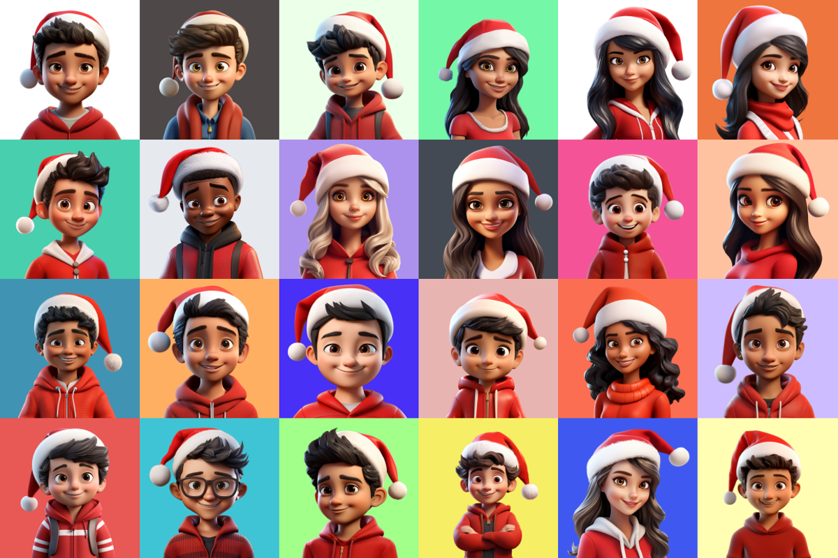 125 Animoji - Christmas Children, a Characters & Person 3D Model by Digital Blood (Photo 6 of 9)