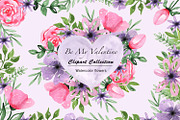 Valentine's Day Watercolor Clipart, an Illustration by TanataDesign (Thumbnail 1 of 6)