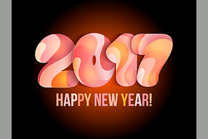 New Year 2017 greeting card., a Business Card Template by Valenty
