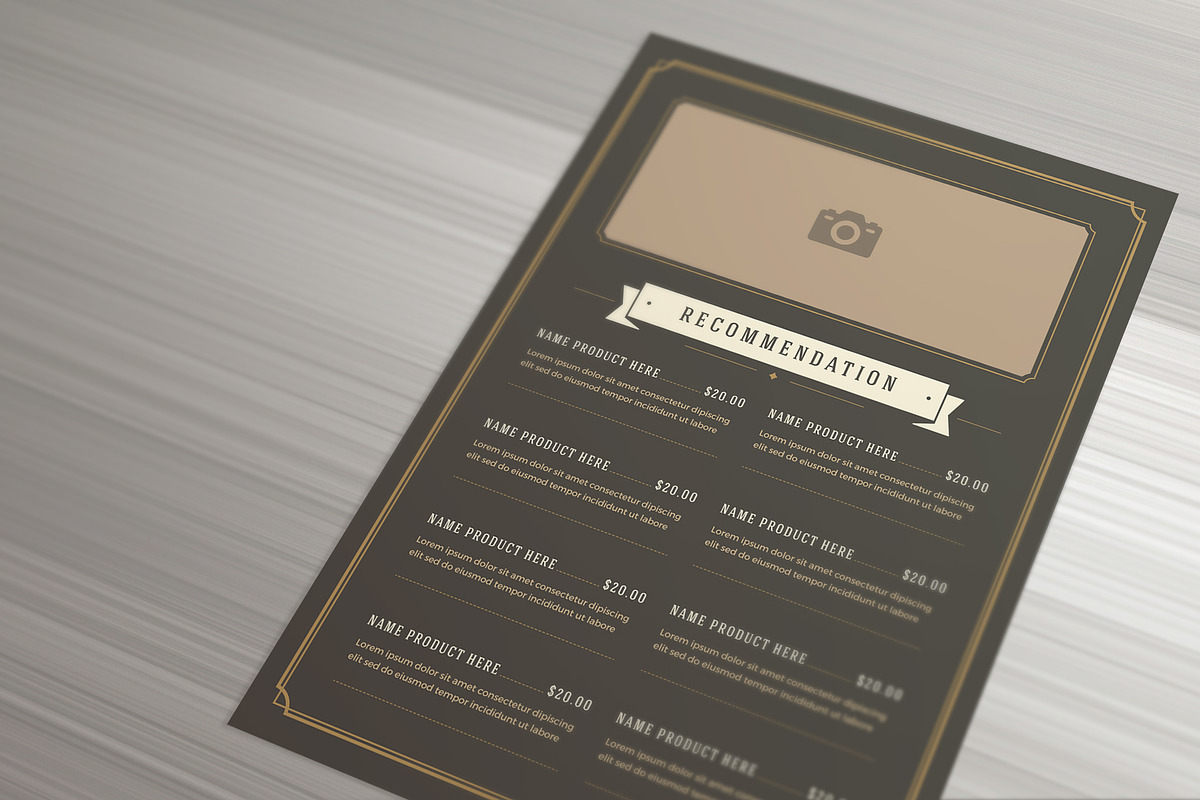Restaurant Menu with Logo Design, a Brochure Template by Vasya Kobelev