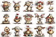 Whimsical Easter Farm Clipart, an Illustration by OK Design (Thumbnail 3 of 6)