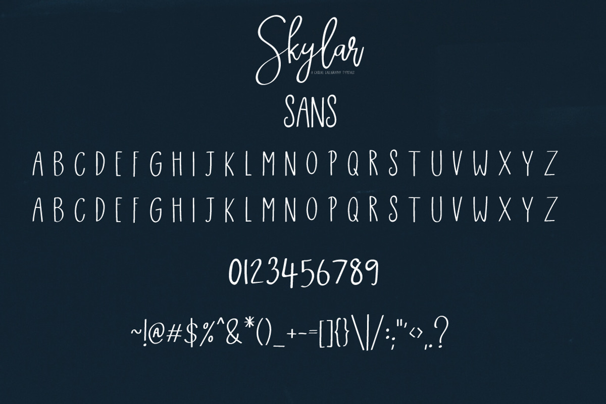 Skylar | Script Font preview 8