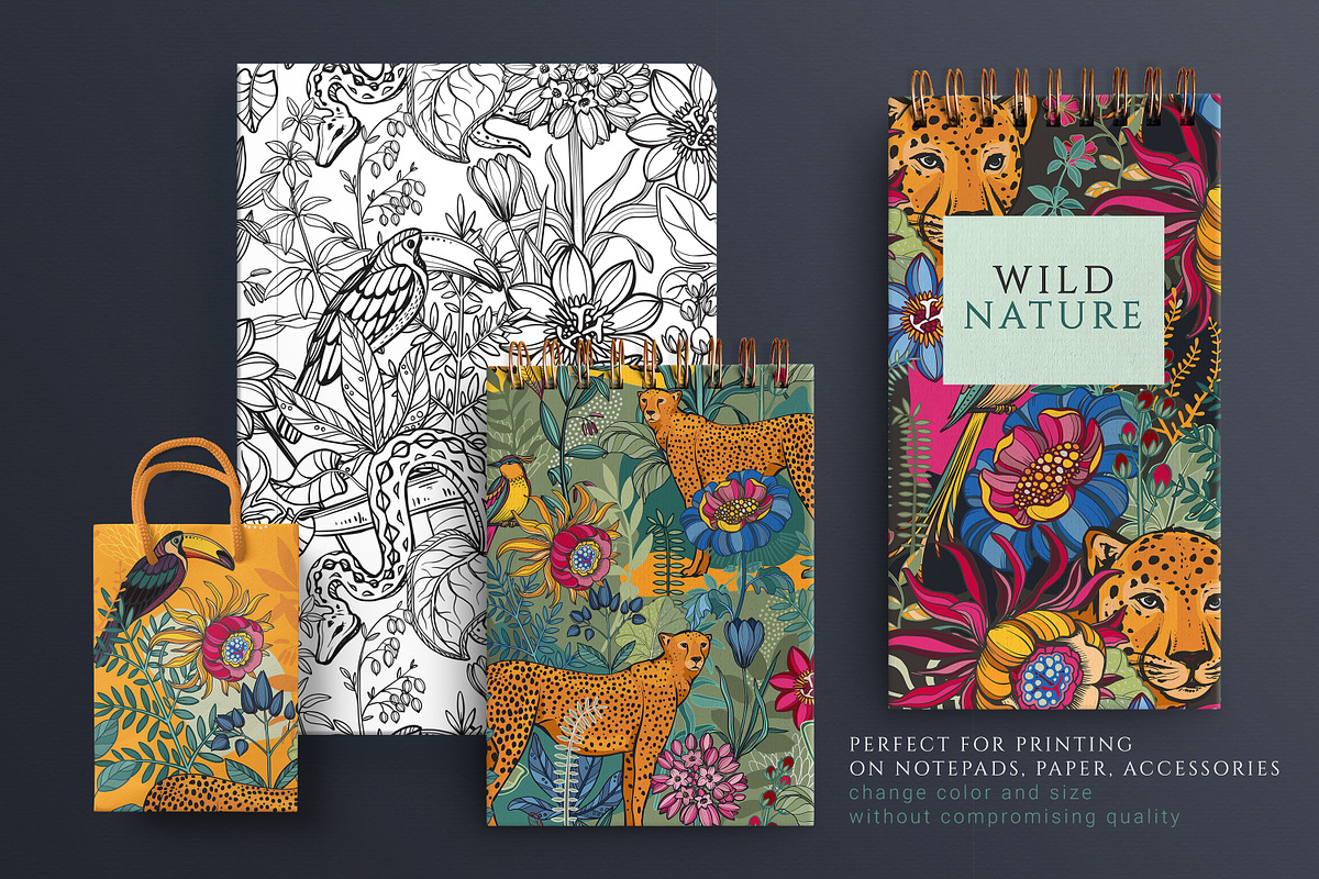 Wild Nature Vector Set, a Pattern Graphic by Molly art (Photo 3 of 9)