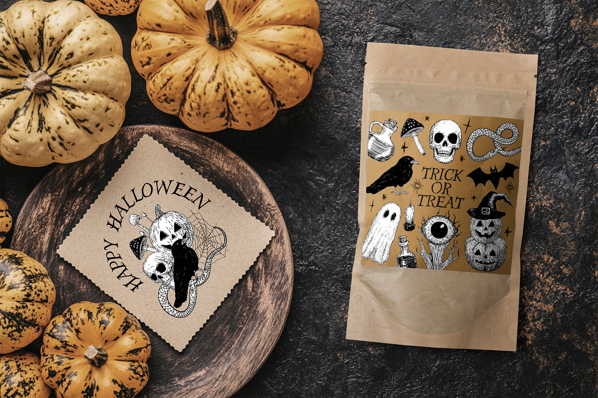 Whimsy Halloween. Vector clipart, an Object Graphic by AnMark (Photo 10 of 11)