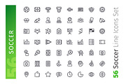 Soccer Line Icons Set, an Outline Icon by Voysla's Shop (Thumbnail 2 of 4)