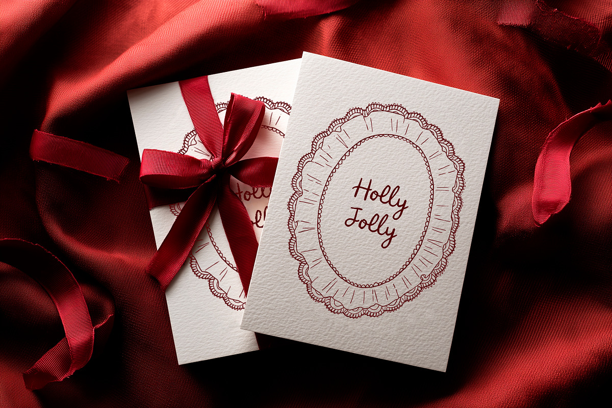 Vintage Christmas lace frames set, an Object Graphic by Cute Atelier (Photo 8 of 9)