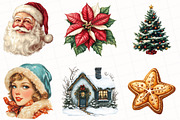 Retro Christmas Clipart, an Illustration by OK Design (Thumbnail 4 of 5)