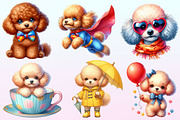 Toy Poodle Dog Watercolor Clipart, a Graphic by CitraGraphics (Thumbnail 3 of 4)