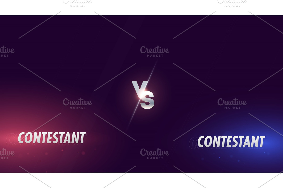 Versus screen. Vs battle headline, an Illustration by Vitaliy Starkov