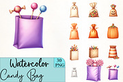 Candy Bag Clipart, an Illustration by CrexoraLab (Thumbnail 1 of 5)