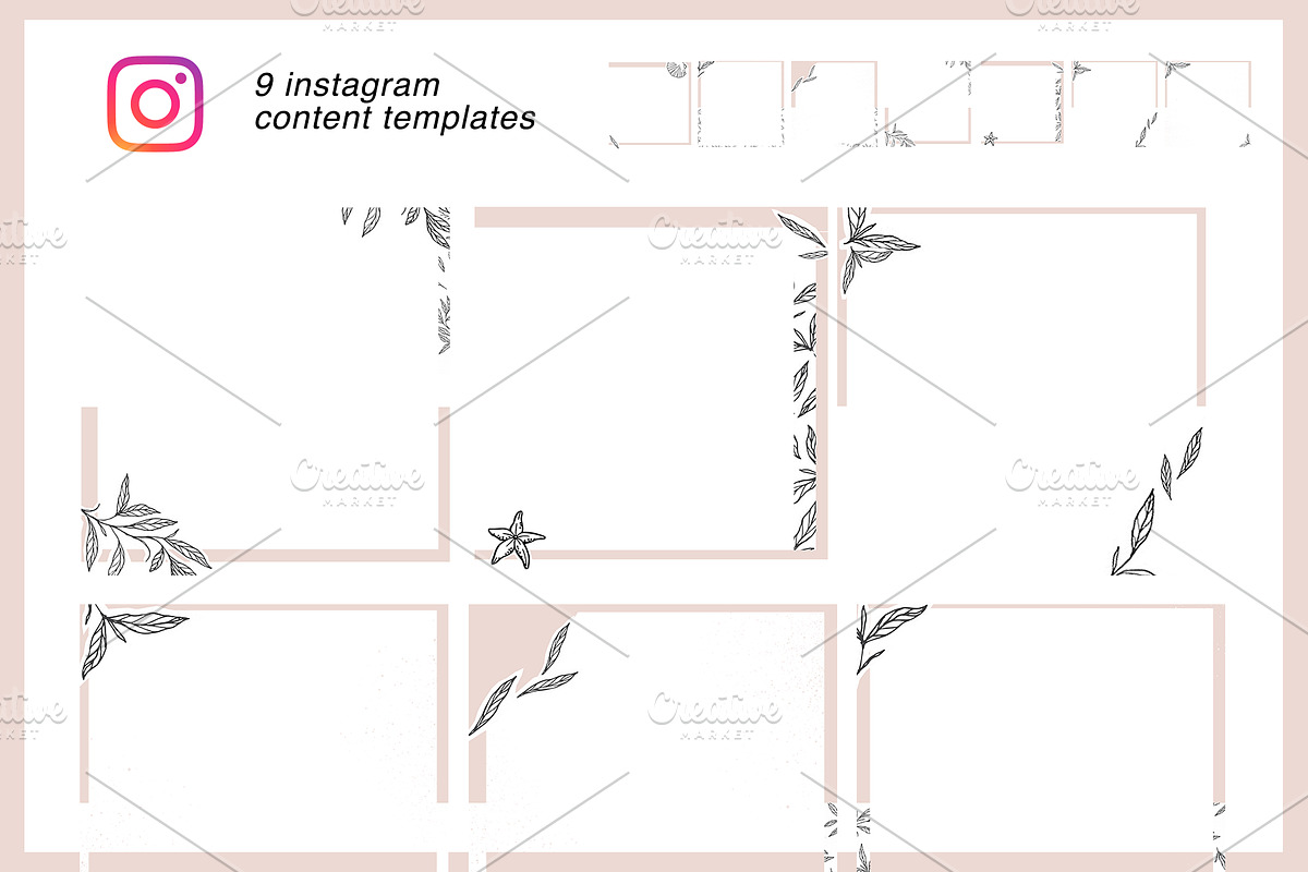 INSTAPACK all instagram templates, a Social Media Template by Kristina Dubnovitskaya (Photo 5 of 12)