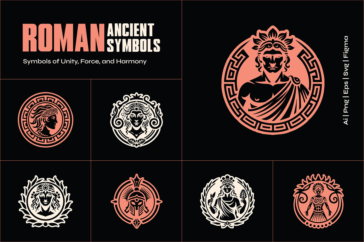 Ancient Roman Symbols, a Solid Icon by Creative Stall (Photo 1 of 9)