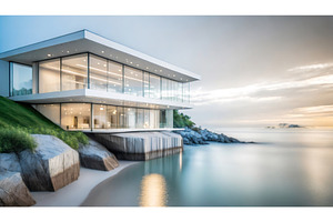 A modern, minimalist glass house, an Architecture Photo by Igor Tichonow