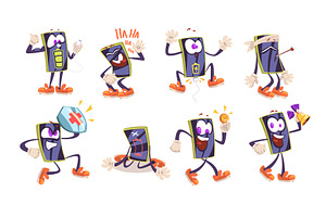 Smartphone mascot. Cute cell phone, a Technology Illustration by Stock-Smart-Start