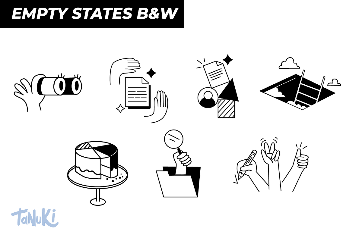 Friendly Data-Hand drawn vectors, a Technology Illustration by Tanukis (Photo 4 of 11)