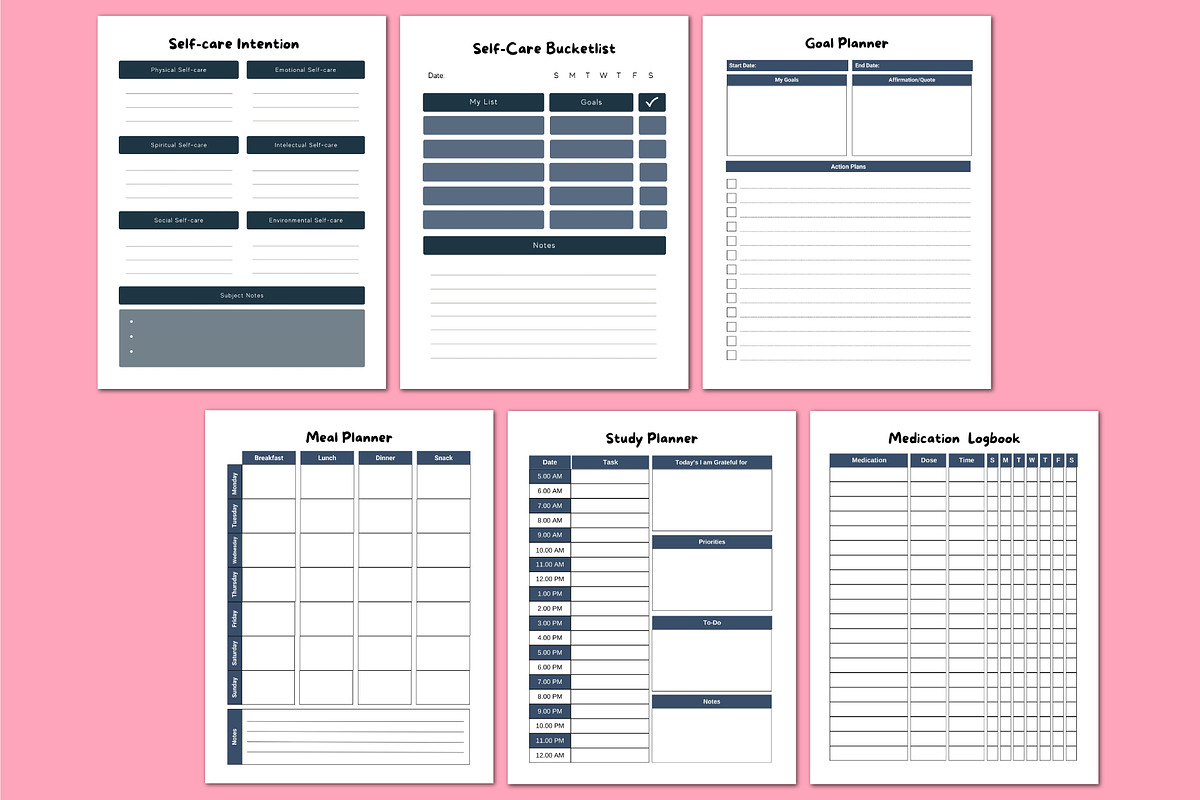 2026 Mindfulness Mental Health, a Stationery Template by Shumaya (Photo 3 of 6)