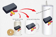 Eraser and Chalk Clipart, a Graphic by Artnoy (Thumbnail 4 of 5)