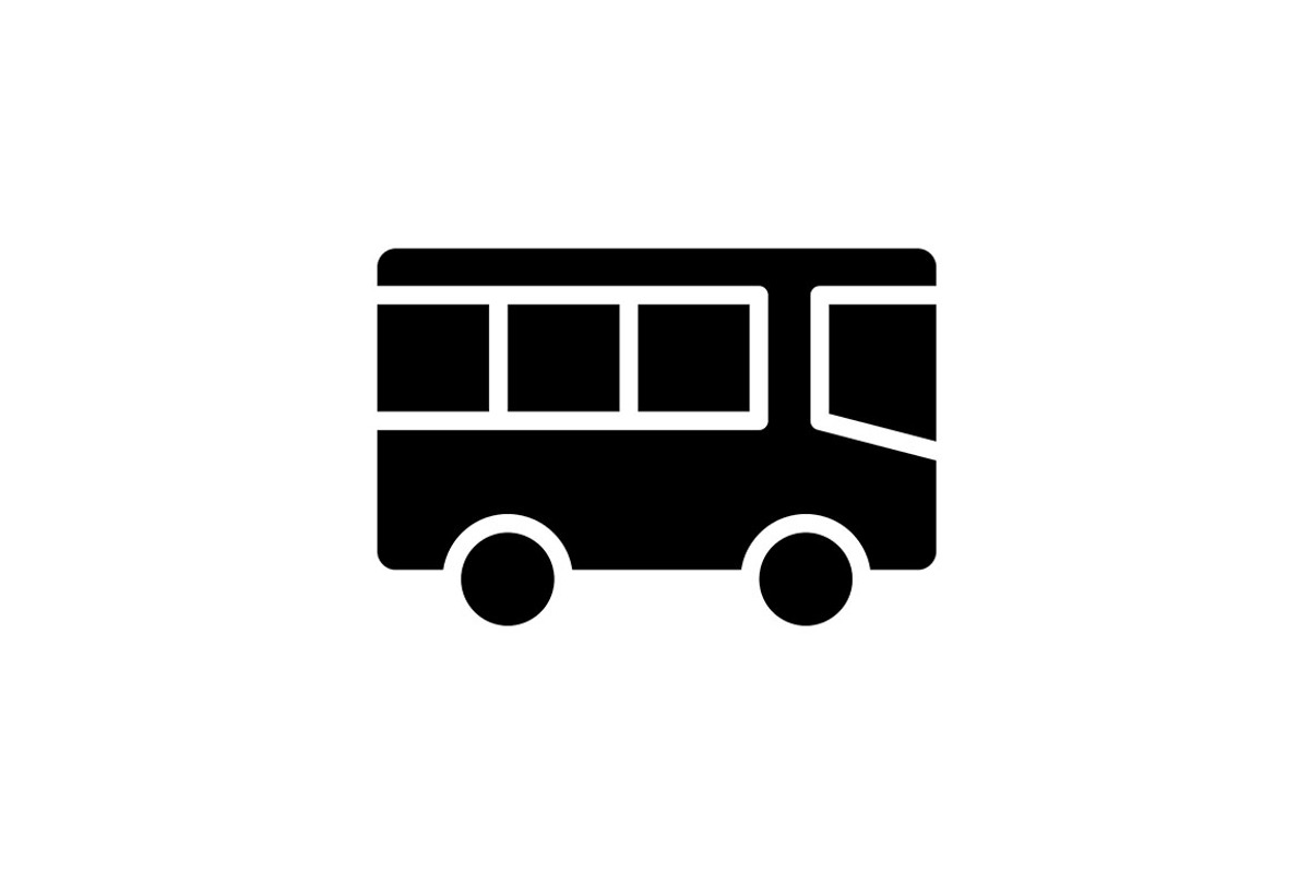 Public transport black glyph icon, an Icon by IMG Visuals