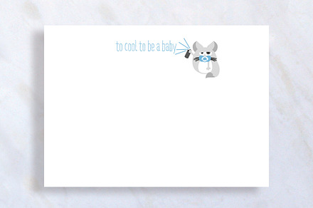 Cool Baby Chinchilla Stationary Card, a Card Template by stockhype