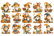 Whimsical Harvest Gnomes Clipart, a Seasonal Illustration by Nicolle's Colorful Art (Thumbnail 5 of 5)