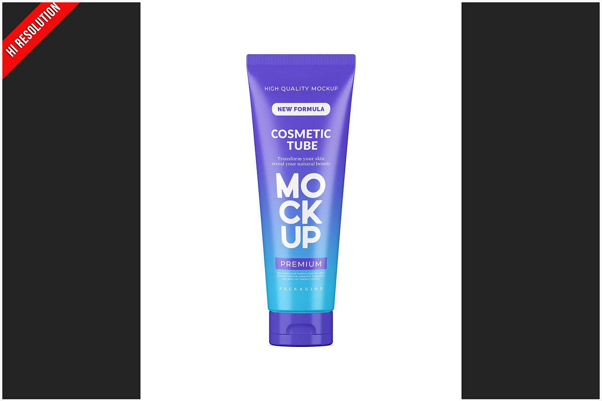 Matte Cosmetic Tube Mockup, an Advertising Mockup by Bruno's Shop (Photo 1 of 3)