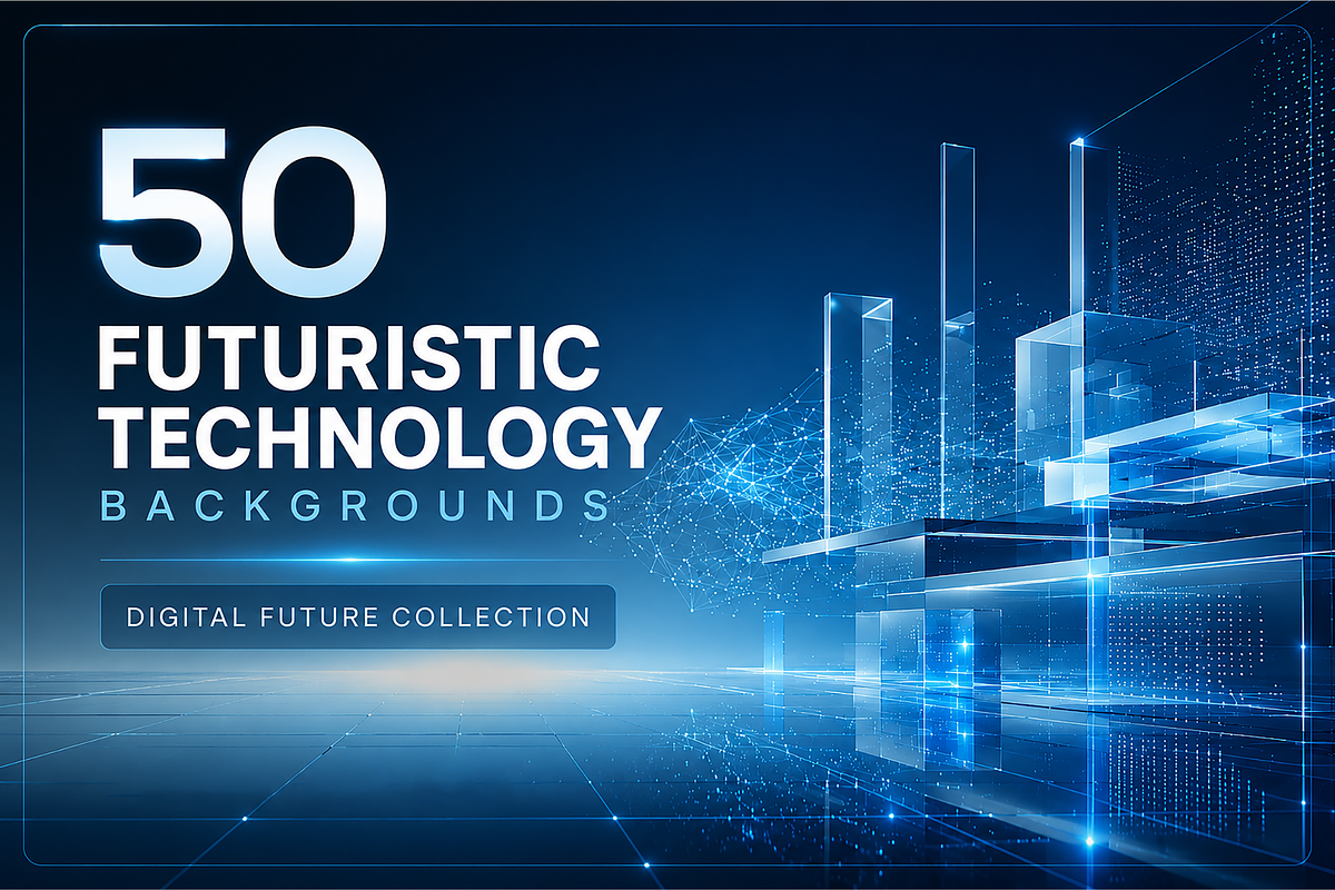 Futuristic Technology Backgrounds, a Background Graphic by MarisoArt (Photo 1 of 5)
