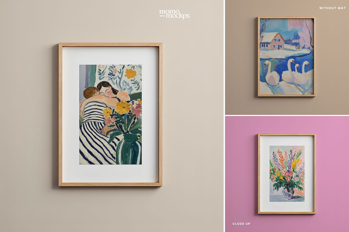 Wall Art Poster Frame Mockup | PSD, a Household Mockup by momomockps (Photo 6 of 7)