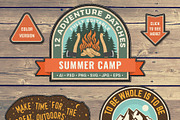 Summer Camp Adventure Patches, a Branding & Logo Template by sivVector (Thumbnail 2 of 2)