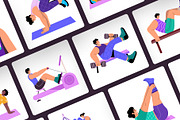 Animated Exercise Illustration Set, a Healthcare Illustration by Brickclay (Thumbnail 3 of 5)
