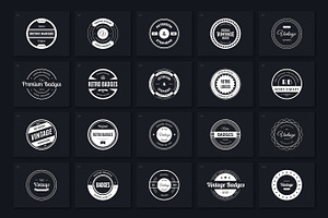 200 Retro Badges