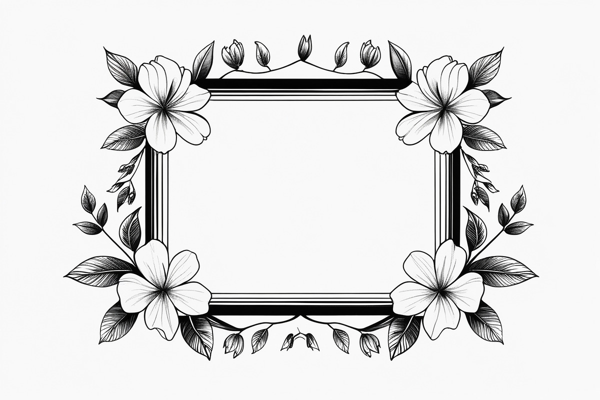 Elegant Floral Frame Bundle, an Illustration by Creativeshirt (Photo 6 of 7)