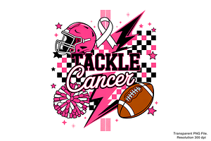 Tackle Breast Cancer Football Png, a Graphic by Clipart Bloom