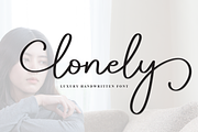 Lonely | Script Font, a Handwritten Font by Scratchones (Thumbnail 1 of 9)